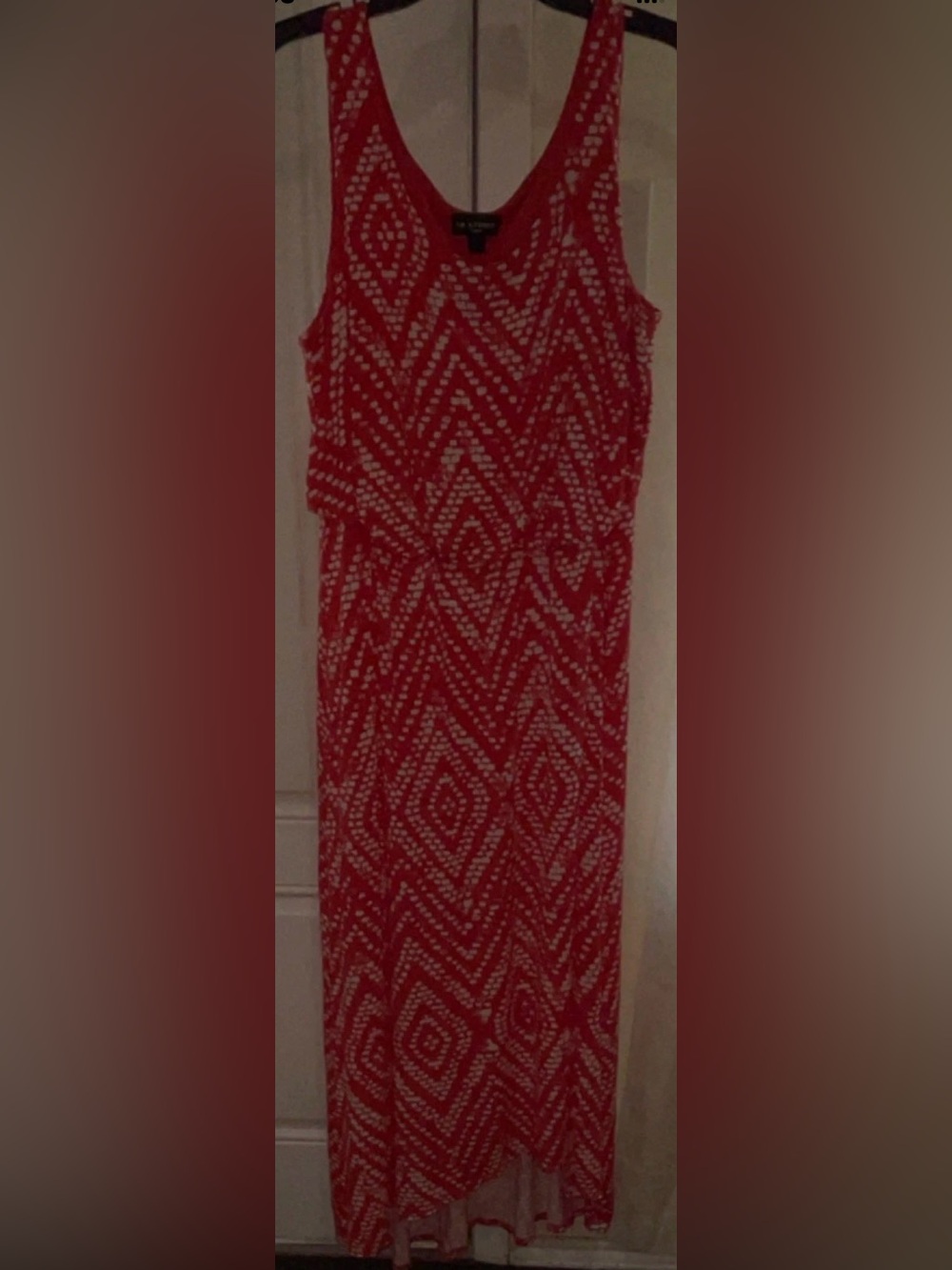 I.N. Studio Coral Red Printed Women's Nightdress
